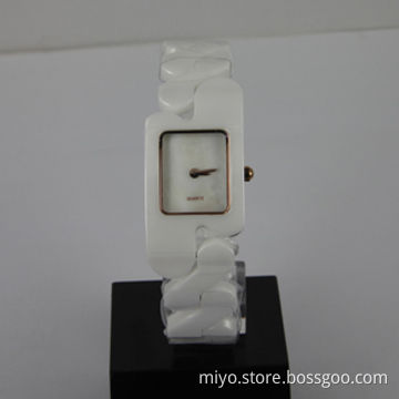 Square Ceramic Watch with Shell Dial, Fancy, Stylish and Beautiful, Japan Movement